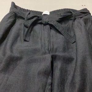 Wilfred Black Paperbag Waist Loose Fit Pants